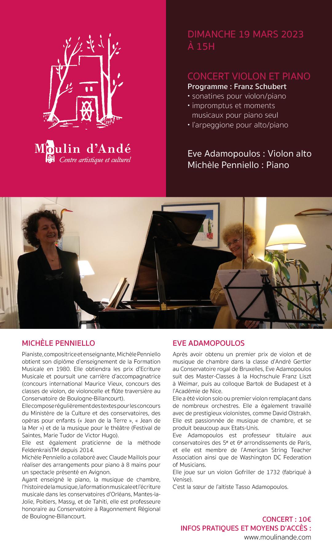Moulin d ande 19 mars concert de violon et piano 01
